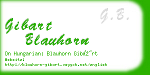 gibart blauhorn business card